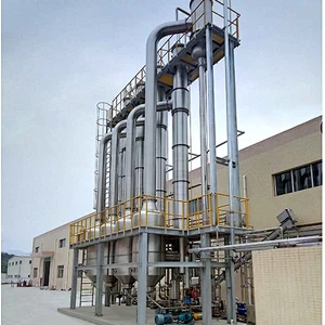 Falling film vacuum evaporator