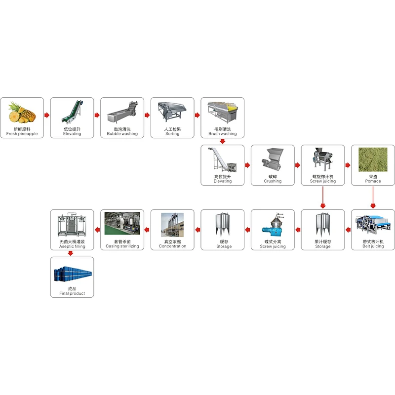 Pineapple processing complete production line turnkey project